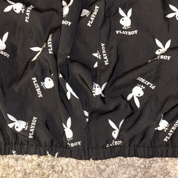 NWT Playboy Women's Cropped Button Down Shirt - Picture 6 of 8